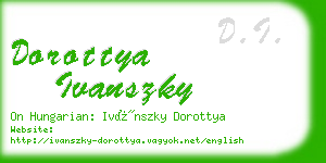 dorottya ivanszky business card